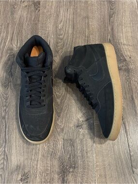 Nike Court Vision Mid Black Gum CD5466-006 Basketball Shoes Leather Mens 11.5